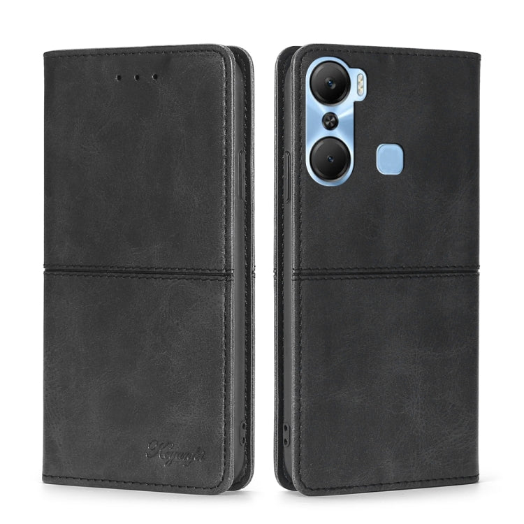 For Infinix Hot 12 Pro Cow Texture Magnetic Horizontal Flip Leather Phone Case