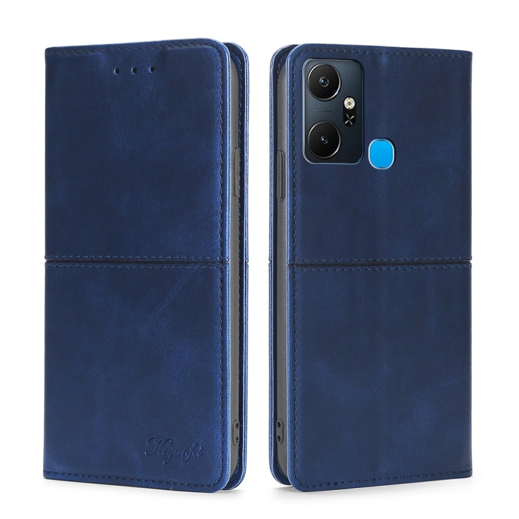For Infinix Smart 6 Plus Cow Texture Magnetic Horizontal Flip Leather Phone Case