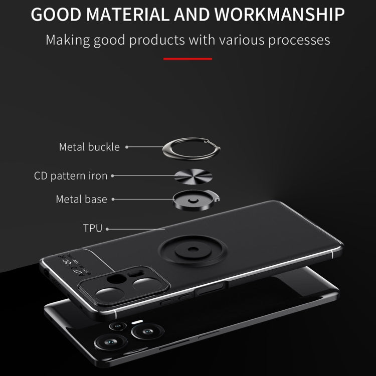 For Xiaomi Redmi Note 12 Turbo Metal Ring Holder TPU Phone Case