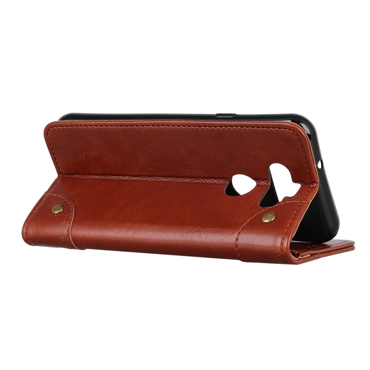 For LG K31 / Aristo 5 Copper Buckle Nappa Texture Horizontal Flip Leather Case with Holder & Card Slots & Wallet