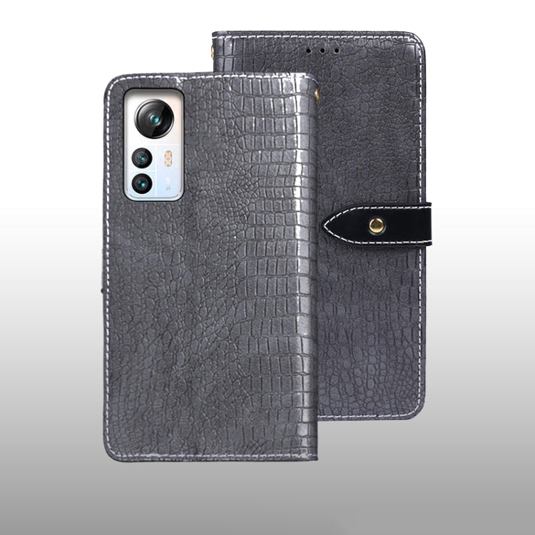 For Blackview A85 idewei Crocodile Texture Leather Phone Case