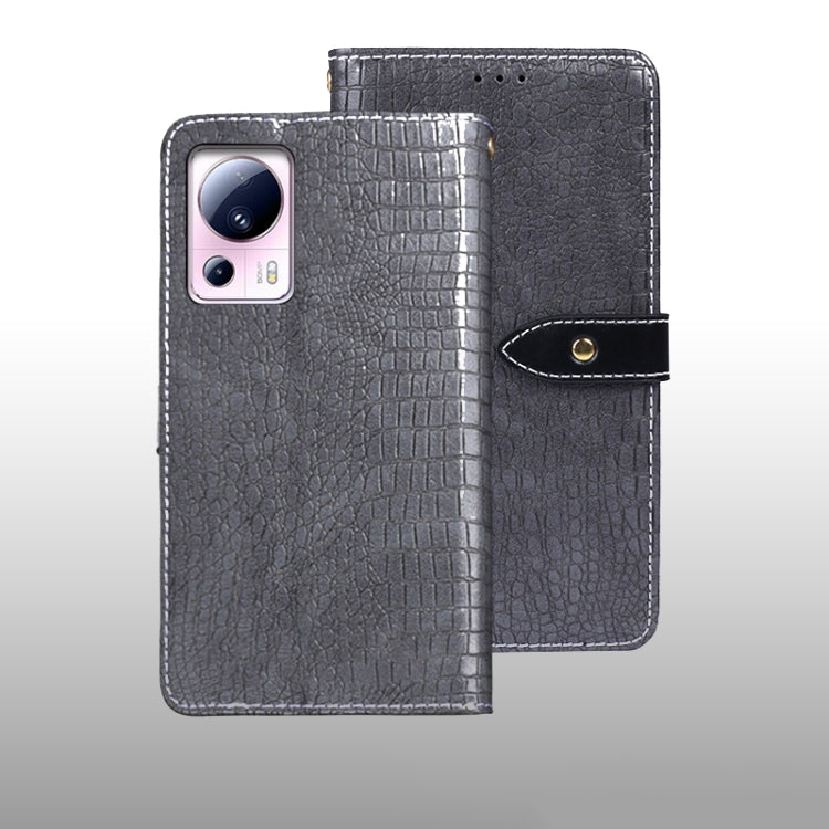 For Xiaomi 13 Lite idewei Crocodile Texture Leather Phone Case