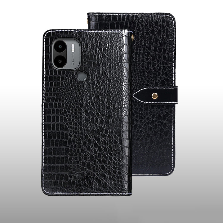 For Xiaomi Poco C51 idewei Crocodile Texture Leather Phone Case