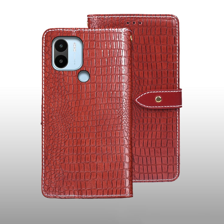 For Xiaomi Redmi A2+ idewei Crocodile Texture Leather Phone Case