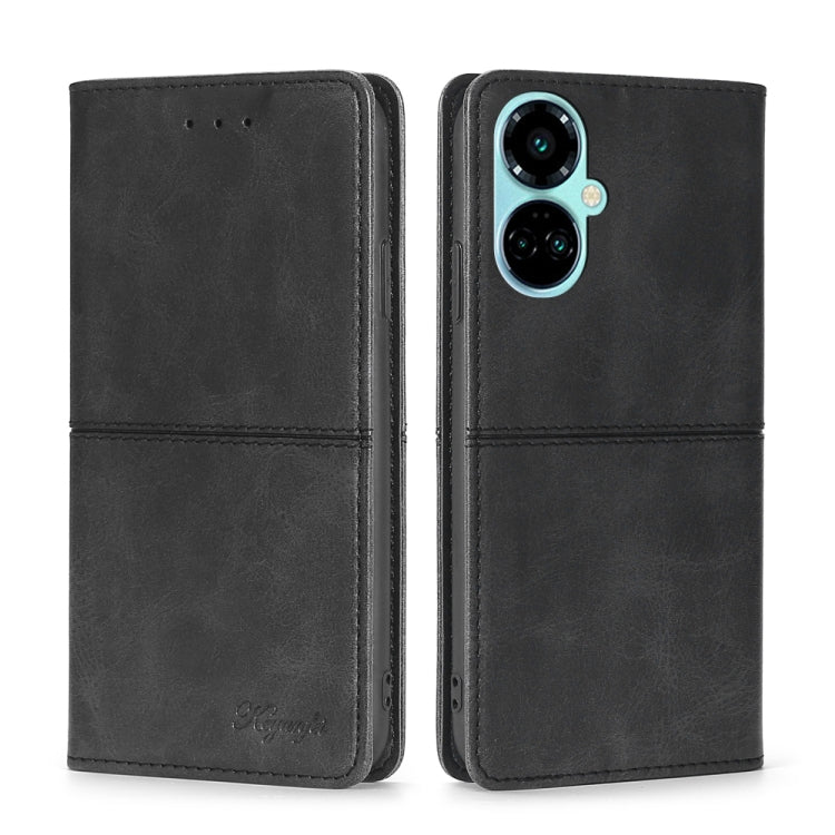 For Tecno Camon 19 / Camon 19 Pro Cow Texture Magnetic Horizontal Flip Leather Phone Case