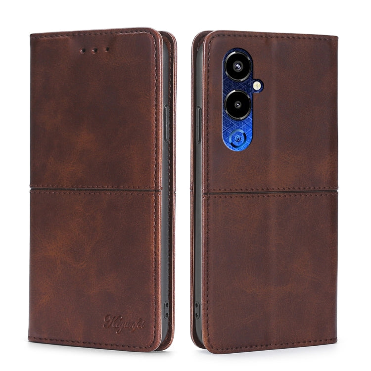 For Tecno Pova 4 Pro Cow Texture Magnetic Horizontal Flip Leather Phone Case