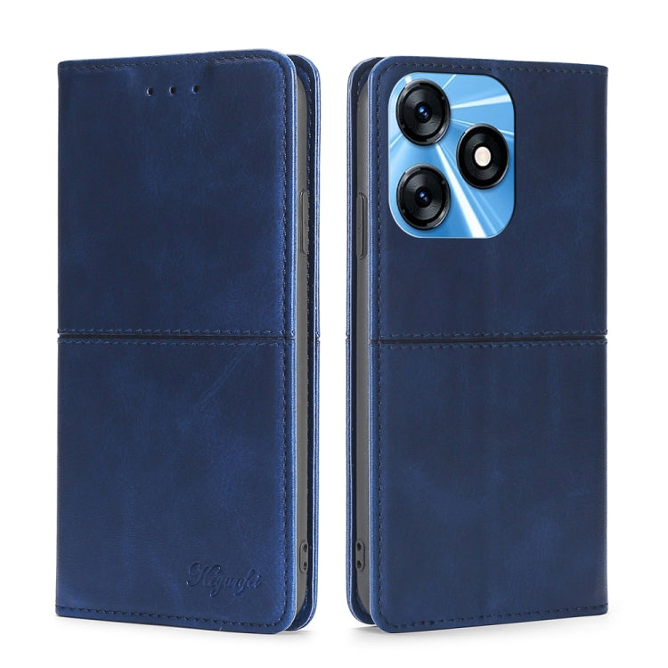 For Tecno Spark 10 4G Cow Texture Magnetic Horizontal Flip Leather Phone Case