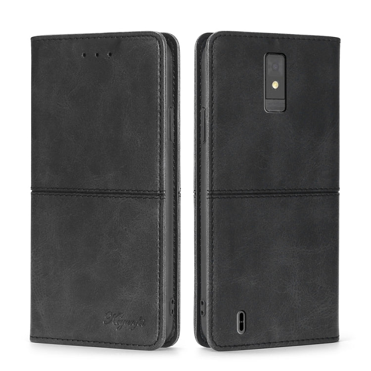 For ZTE Blade A32 Cow Texture Magnetic Horizontal Flip Leather Phone Case