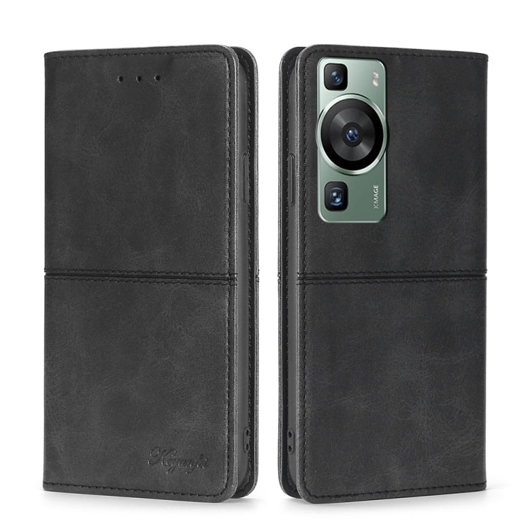 For Huawei P60 / P60 Pro Cow Texture Magnetic Horizontal Flip Leather Phone Case