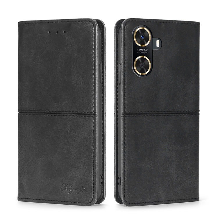 For Huawei Enjoy 60 Cow Texture Magnetic Horizontal Flip Leather Phone Case