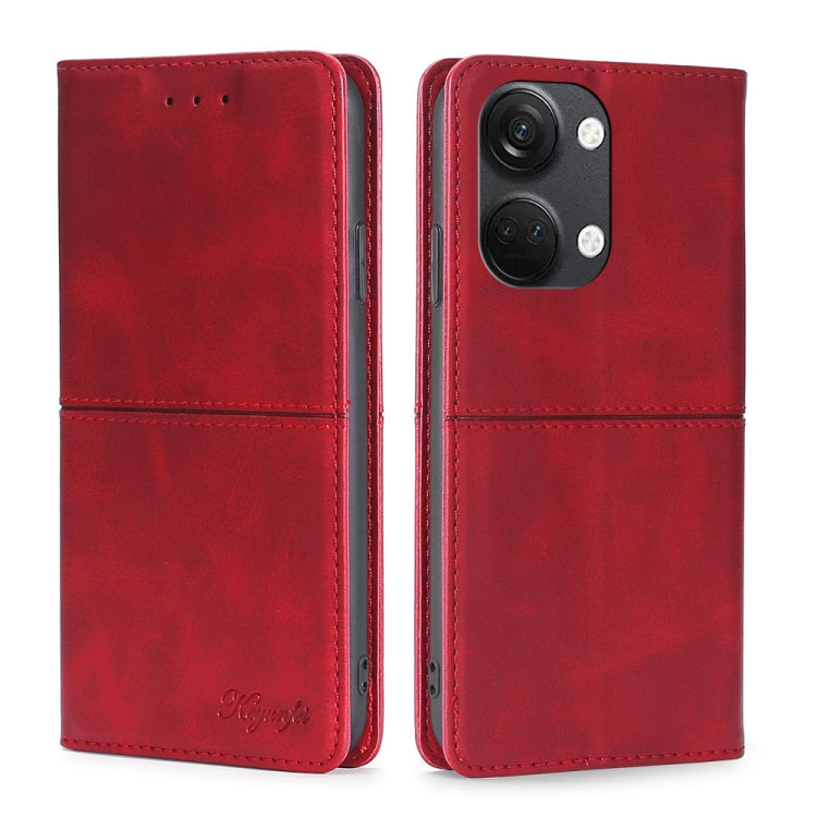 For OnePlus Ace 2V 5G Cow Texture Magnetic Horizontal Flip Leather Phone Case