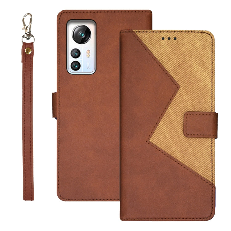 For Blackview A85 idewei Two-color Splicing Leather Phone Case