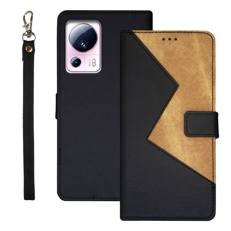 For Xiaomi 13 Lite idewei Two-color Splicing Leather Phone Case
