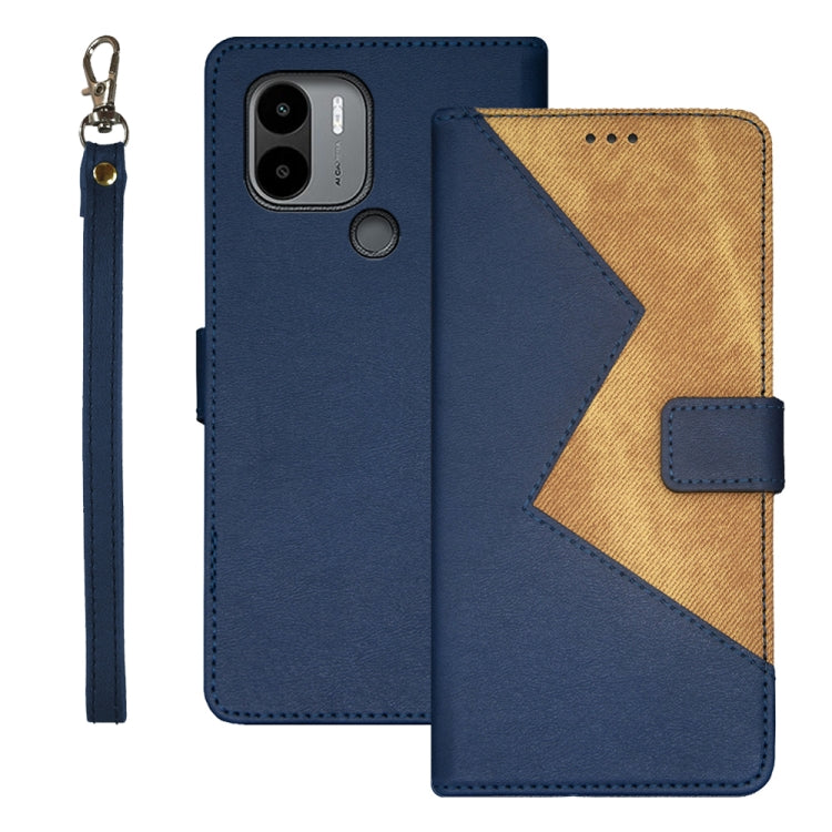 For Xiaomi Poco C51 idewei Two-color Splicing Leather Phone Case