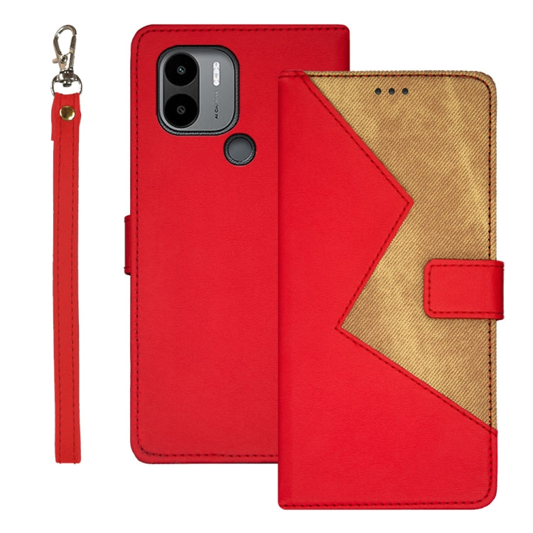 For Xiaomi Poco C51 idewei Two-color Splicing Leather Phone Case