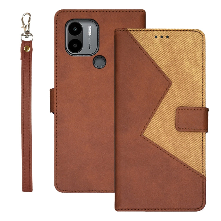 For Xiaomi Poco C51 idewei Two-color Splicing Leather Phone Case