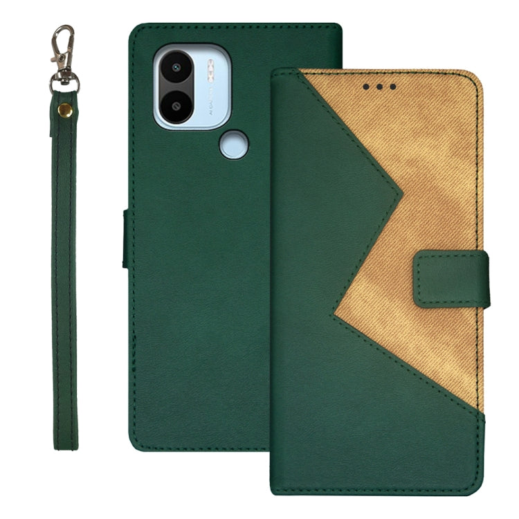 For Xiaomi Redmi A2+ idewei Two-color Splicing Leather Phone Case