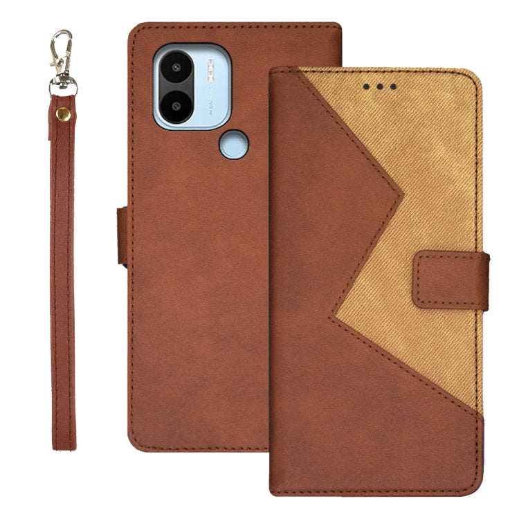 For Xiaomi Redmi A2+ idewei Two-color Splicing Leather Phone Case