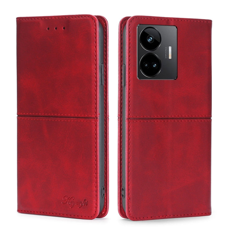 For Realme GT Neo 5 / GT3 / GT Neo 5 240W Cow Texture Magnetic Horizontal Flip Leather Phone Case