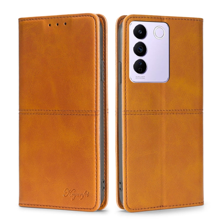 For vivo S16e / V27e Cow Texture Magnetic Horizontal Flip Leather Phone Case