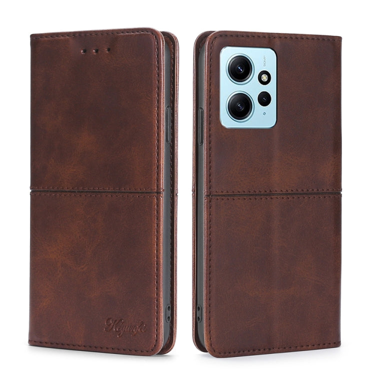 For Xiaomi Redmi Note 12 4G Global Cow Texture Magnetic Horizontal Flip Leather Phone Case