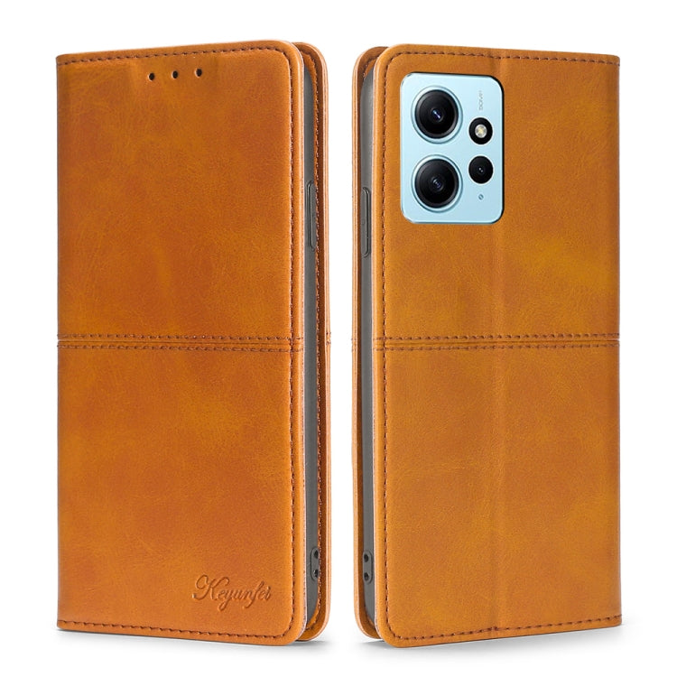 For Xiaomi Redmi Note 12 4G Global Cow Texture Magnetic Horizontal Flip Leather Phone Case