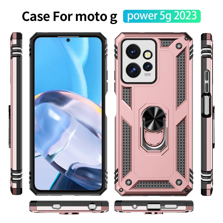 For Motorola Moto G Power 5G 2023 Shockproof TPU + PC Phone Case with Holder