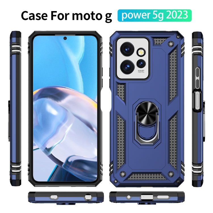 For Motorola Moto G Power 5G 2023 Shockproof TPU + PC Phone Case with Holder