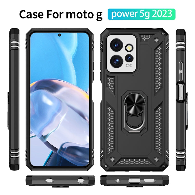 For Motorola Moto G Power 5G 2023 Shockproof TPU + PC Phone Case with Holder