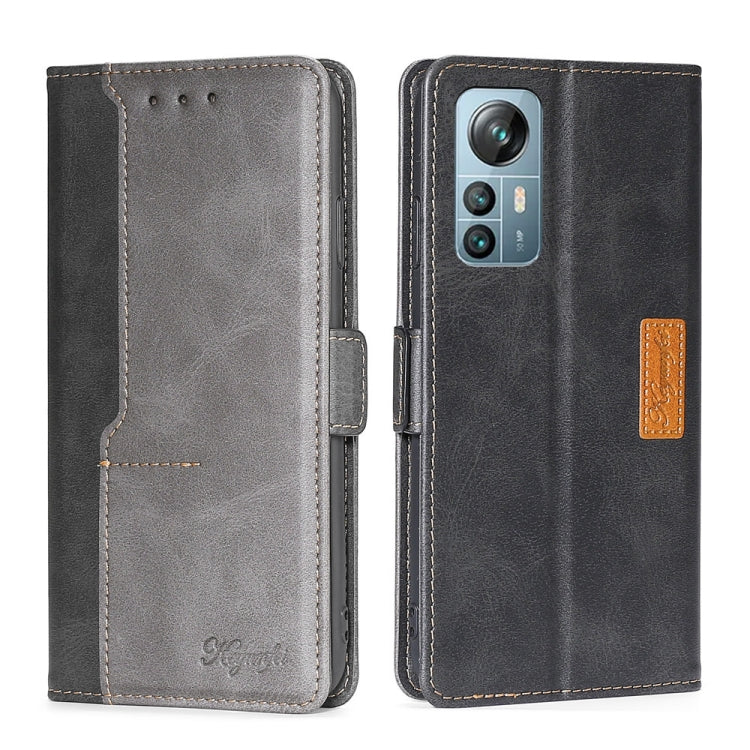 For Blackview A85 Contrast Color Side Buckle Leather Phone Case