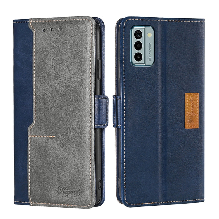 For Nokia G22 Contrast Color Side Buckle Leather Phone Case