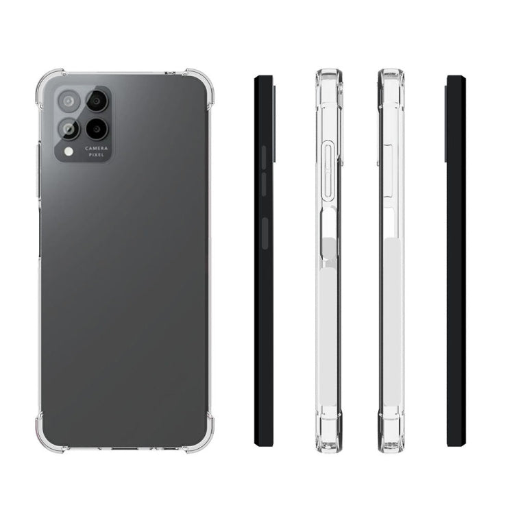 For T-Mobile Revvl 6 Pro 5G Shockproof Non-slip Thickening TPU Phone Case(Transparent)