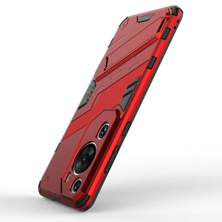 For Huawei P60 Art Punk Armor 2 in 1 PC + TPU Shockproof Phone Case with Invisible Holder