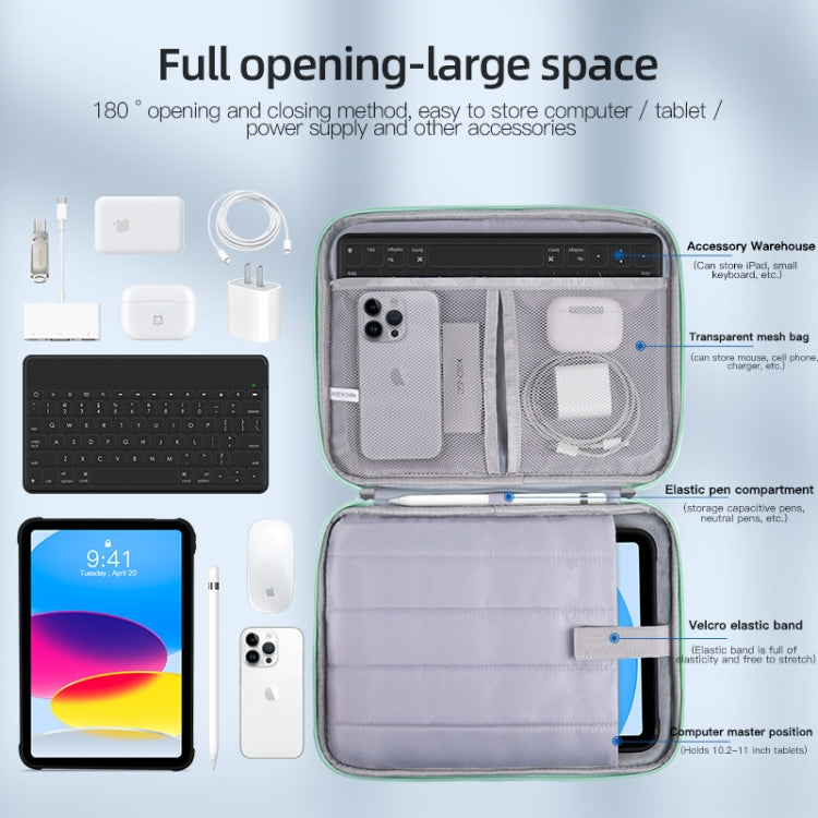 For 12.9-13 inch Laptop Portable Cloth Texture Leather Bag