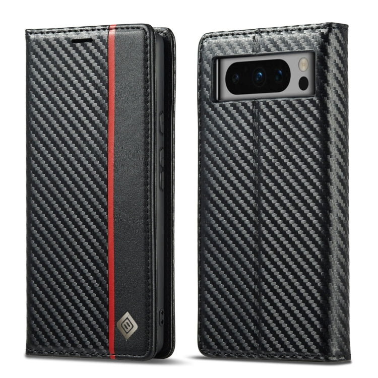 For Google Pixel 8 Pro LC.IMEEKE Carbon Fiber Leather Phone Case