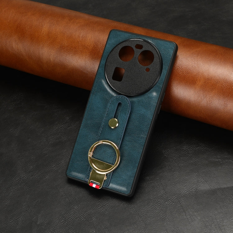 For OPPO Find X6 5G Wristband Leather Back Phone Case