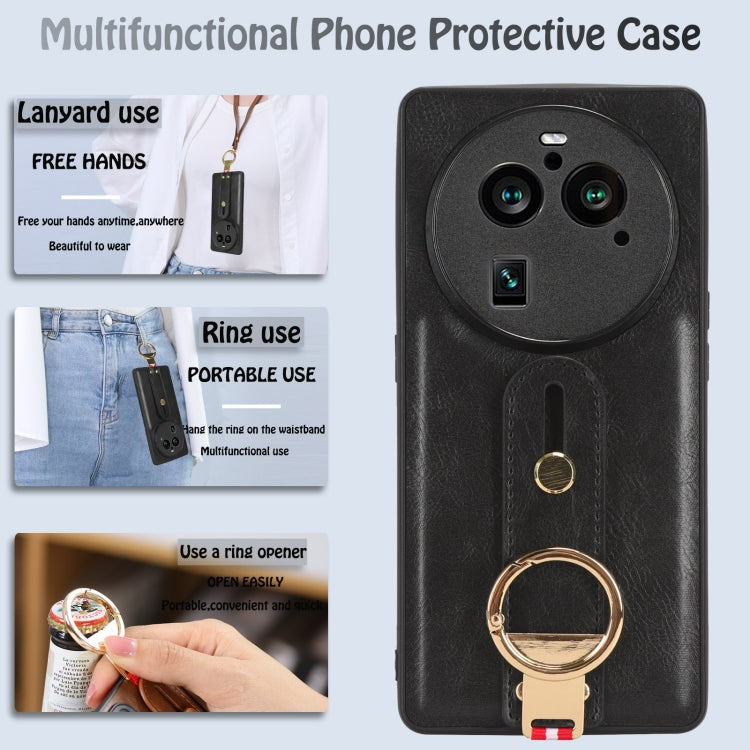 For OPPO Find X6 Pro 5G Wristband Leather Back Phone Case