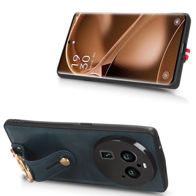 For OPPO Find X6 Pro 5G Wristband Leather Back Phone Case