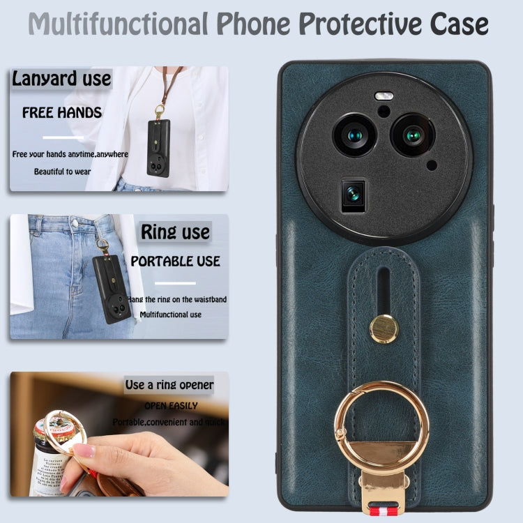 For OPPO Find X6 Pro 5G Wristband Leather Back Phone Case