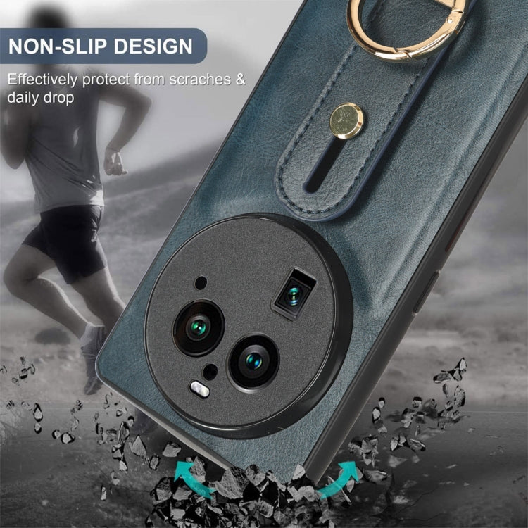 For OPPO Find X6 Pro 5G Wristband Leather Back Phone Case