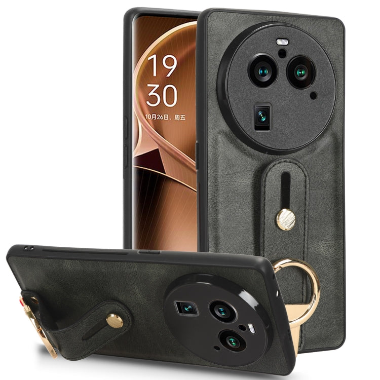 For OPPO Find X6 Pro 5G Wristband Leather Back Phone Case