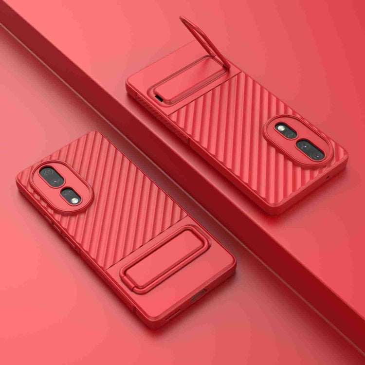For Honor 80 5G Wavy Texture TPU Phone Case with Lens Film