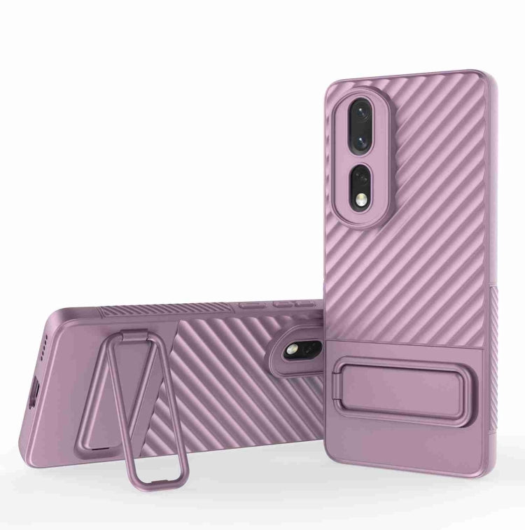 For Honor 80 Pro 5G Wavy Texture TPU Phone Case with Lens Film