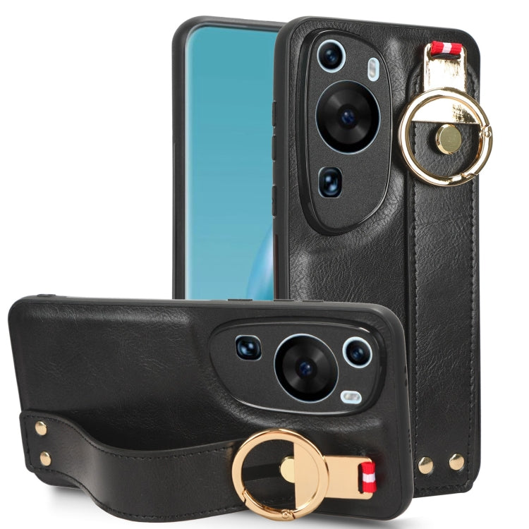 For Huawei P60 Art Wristband Leather Back Phone Case