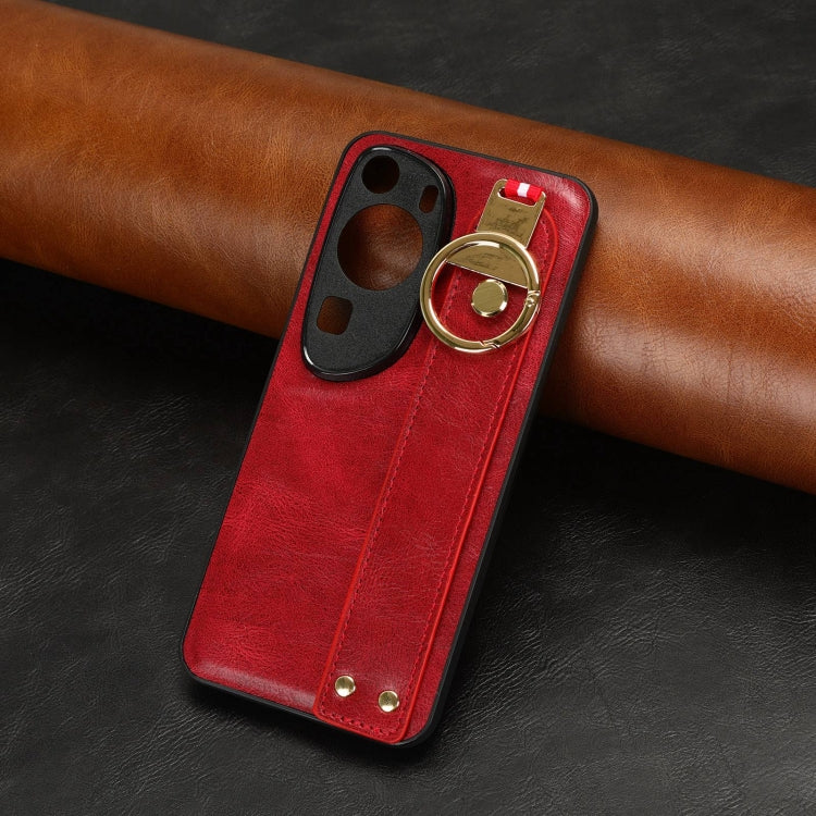 For Huawei P60 Art Wristband Leather Back Phone Case