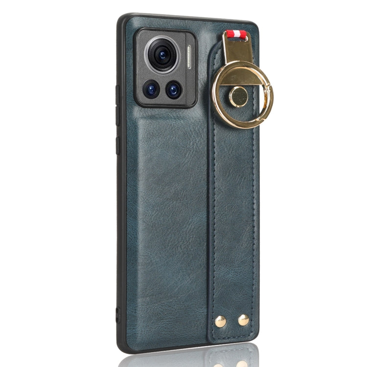 For Motorola Edge 30 Ultra Wristband Leather Back Phone Case