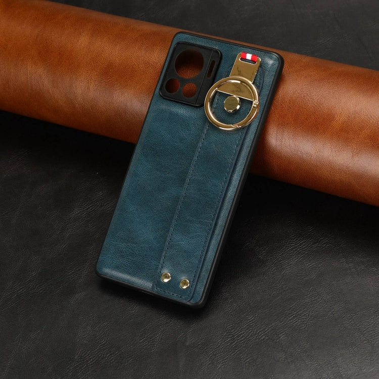 For Motorola Edge 30 Ultra Wristband Leather Back Phone Case