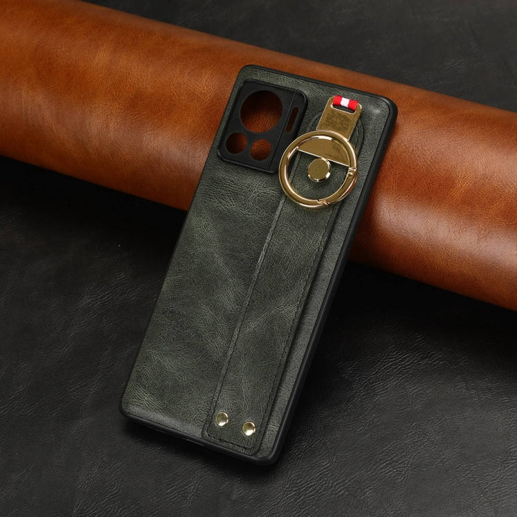 For Motorola Edge 30 Ultra Wristband Leather Back Phone Case