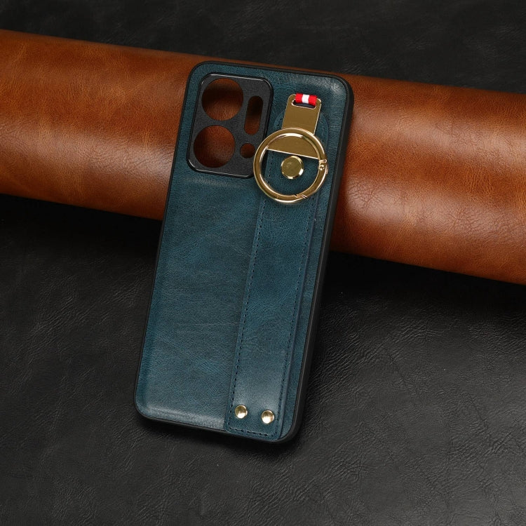 For Honor X7A Wristband Leather Back Phone Case