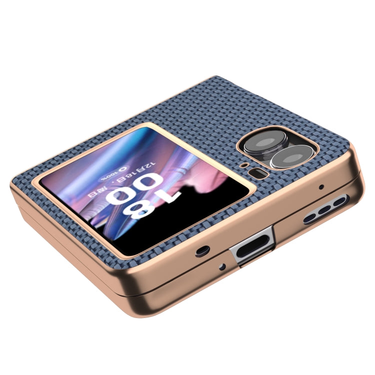 For OPPO Find N2 Flip Nano Electroplating Carbon Fiber Texture Phone Case